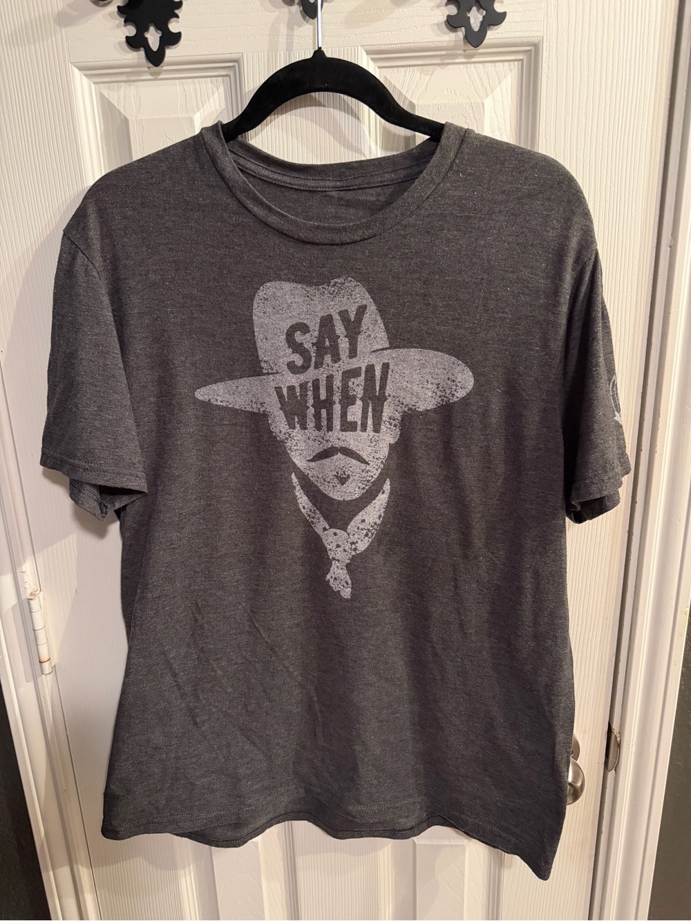 Men's Charcoal 'Say When' Graphic Tee